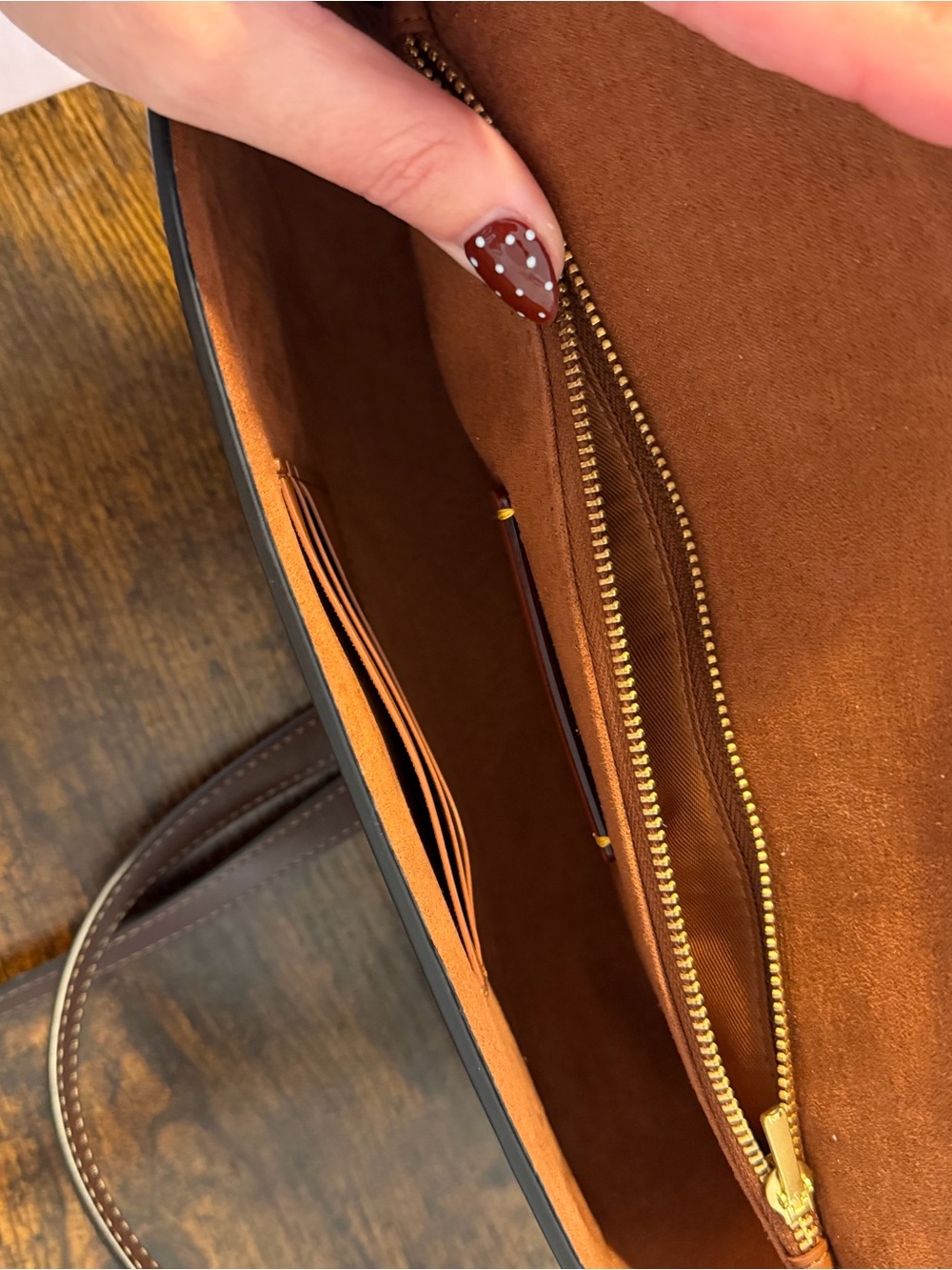 Coach Brook Flap Chain Bag in Maple Brown with Brass Hardware gently used - Picture 12 of 16